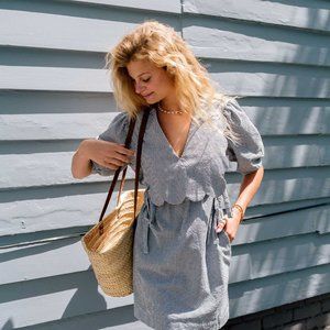 Plante Daisy Gingham Seersucker Dress